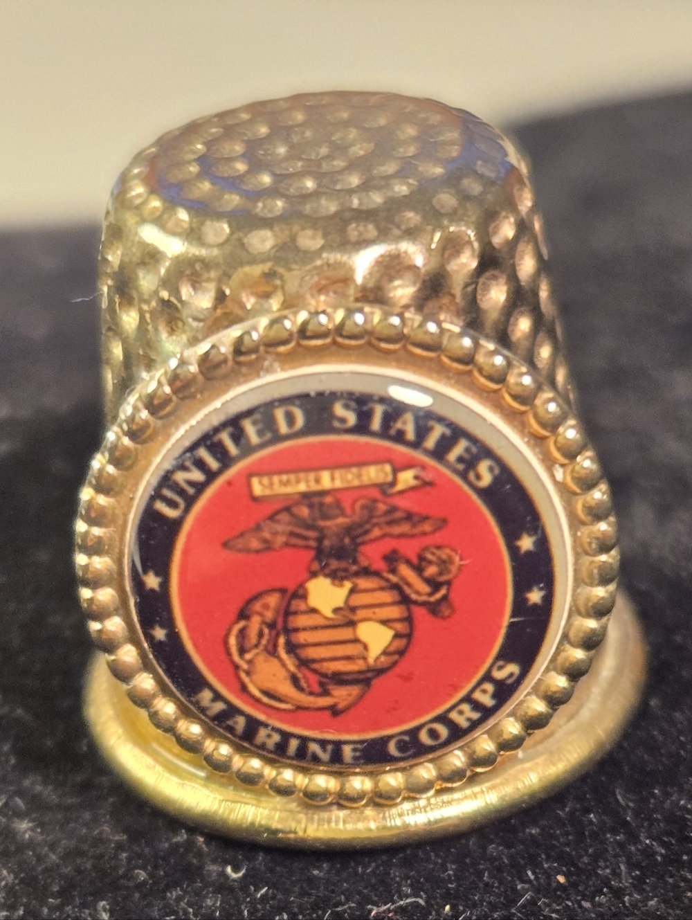 United States Marine Corps Emblem Brass Thimble